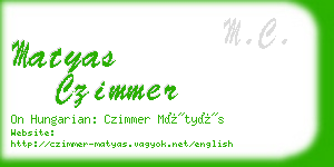 matyas czimmer business card